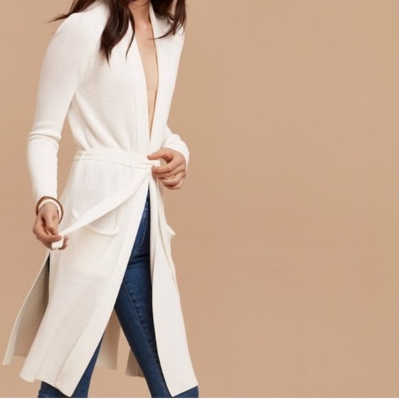 Aritzia Wilfred Torcy Belted Duster Cardigan Sweater - Picture 2 of 7